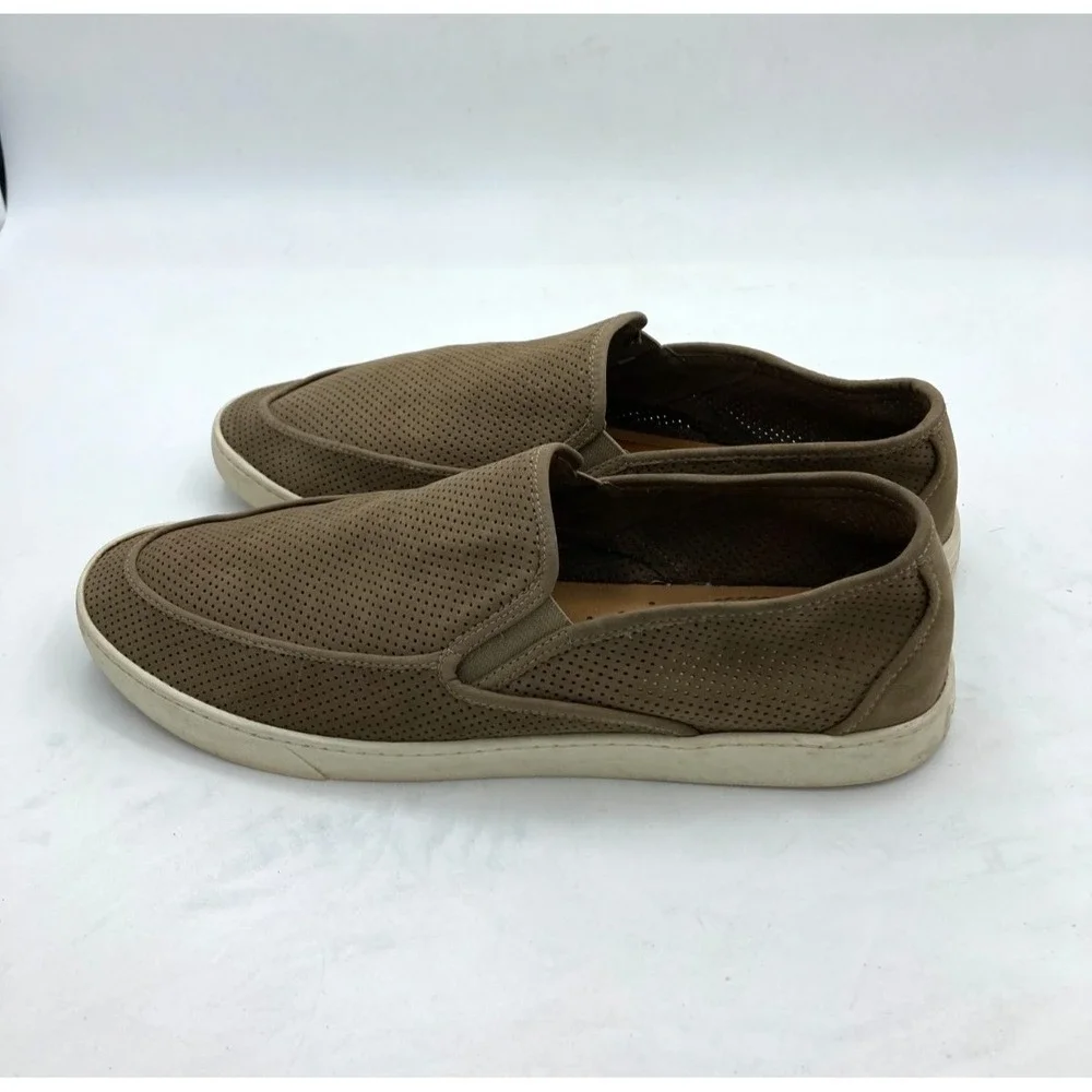 Flag Ltd Napa Glove Leather Slip‑On Loafer Men  13M Tan Perforated‎ Casual Shoe